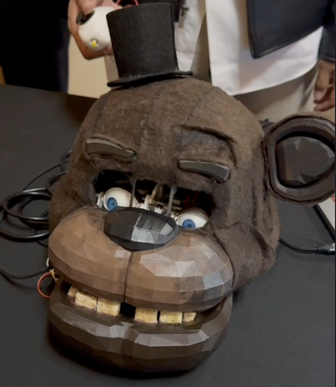 Freddy Animatronic Head at Boos and Bites